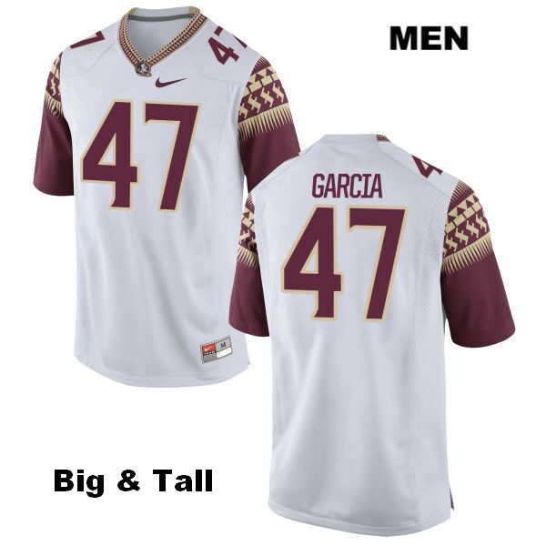 Men's NCAA Nike Florida State Seminoles #47 Joseph Garcia College Big & Tall White Stitched Authentic Football Jersey DOU6469BT